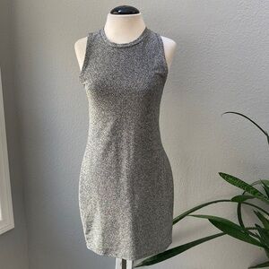 Zara Metallic Silver Mini Dress M